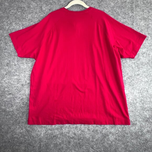 2 Roundtree & Yorke Mens XL Red & Orange Short Sleeve Cotton Sleepwear Henley - Picture 3 of 14